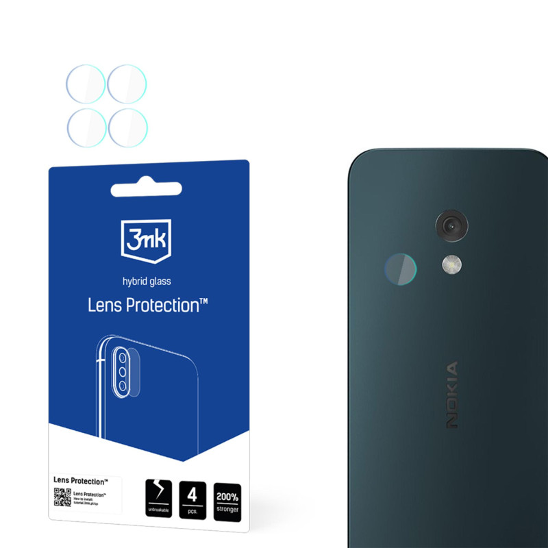 Hibridinis stiklas kameros objektyvui, 3mk objektyvo apsauga, skirtas „Nokia 225 4G“ (2024)