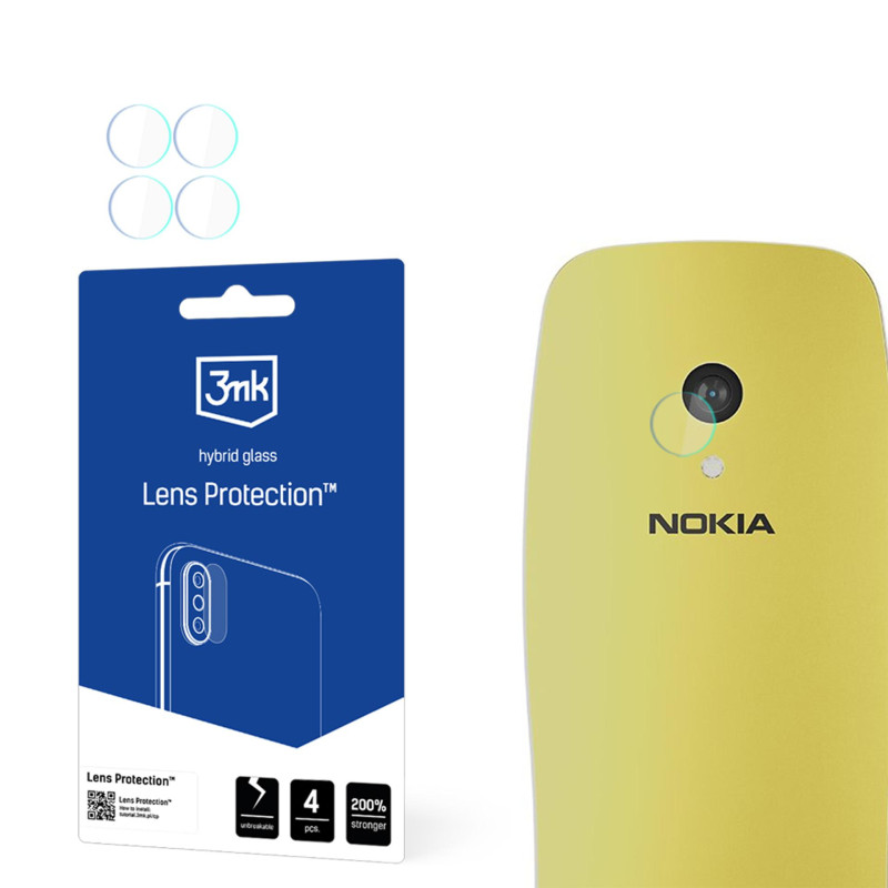 Hibridinis stiklas kameros objektyvui (3mk) Nokia 3210 4G objektyvo apsaugai