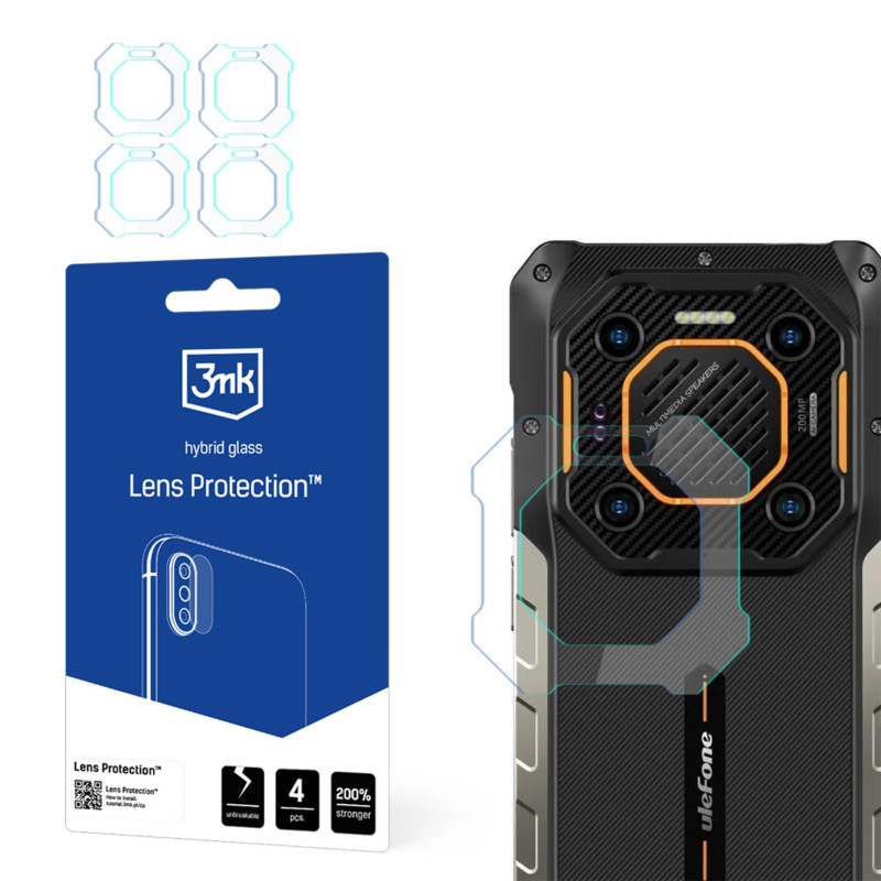 Hibridinis stiklas kameros objektyvui, 3mk objektyvo apsaugai, skirtas „Ulefone Armor 26 Ultra“