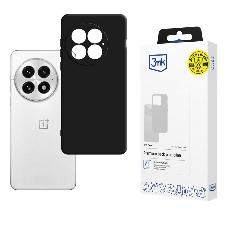 3mk matinis dėklas, skirtas „OnePlus 13“ – juodas