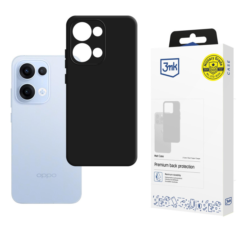 3mk matinis Oppo Reno 13 dėklas - juodas