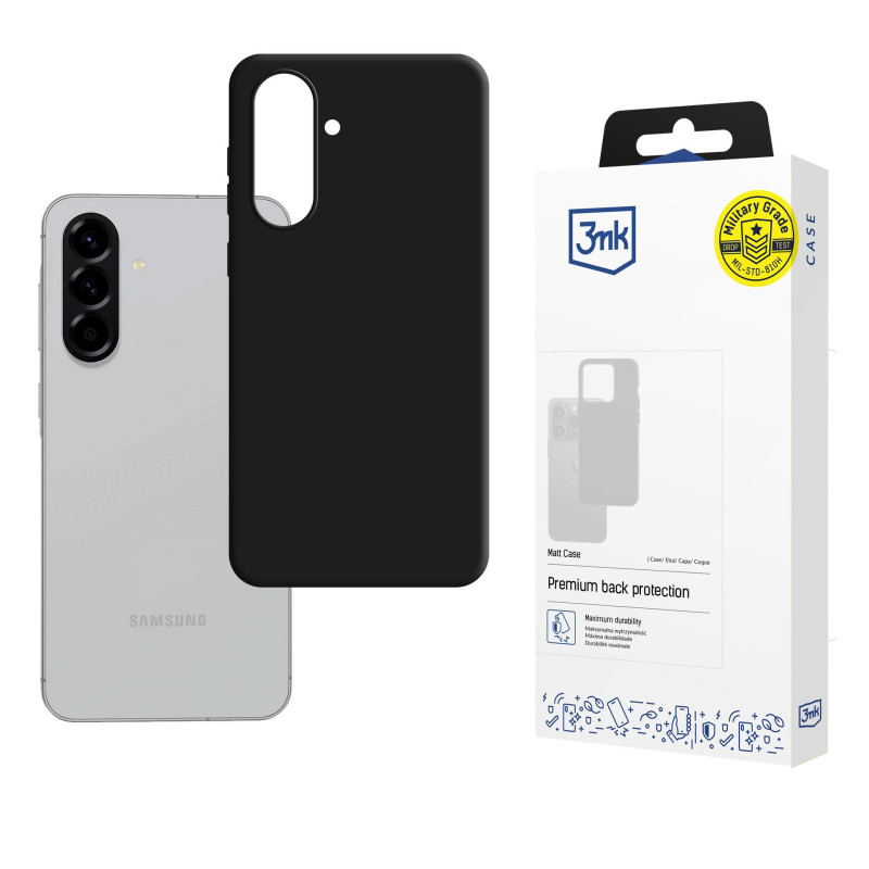 3mk matinis dėklas, skirtas „Samsung Galaxy A36 5G“ - juodas