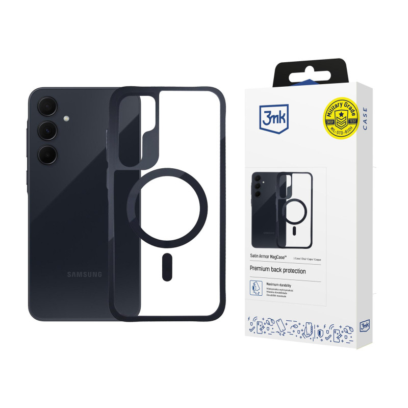 3mk satin armor MagCase, skirtas Samsung Galaxy A35 5G - skaidrus