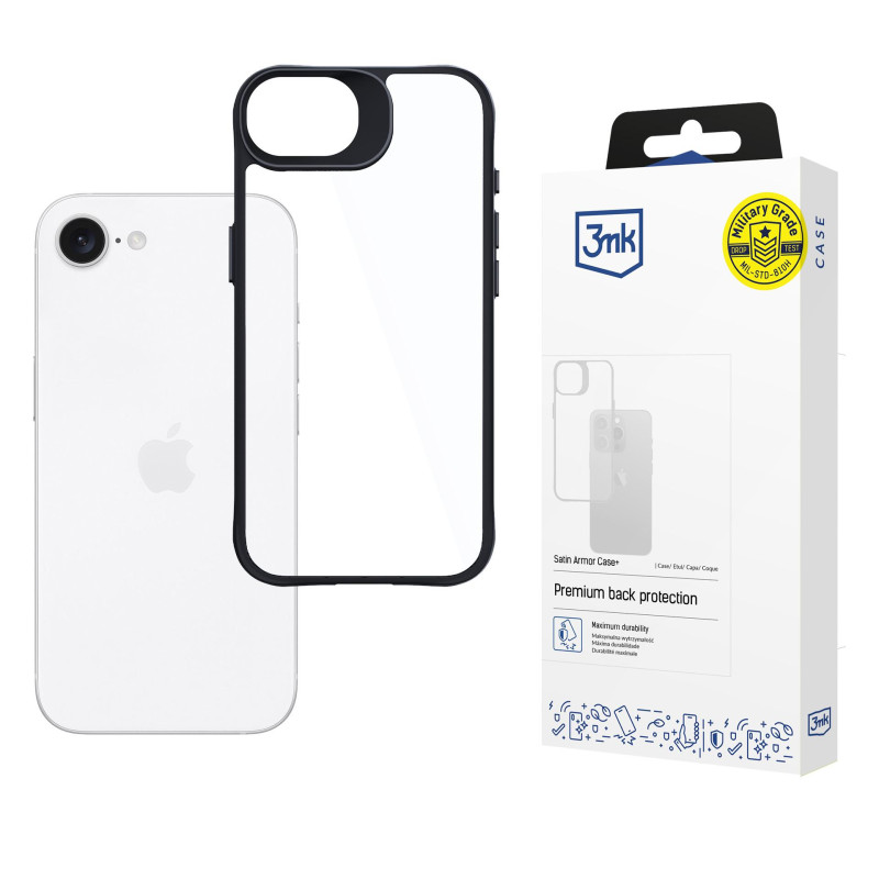 3mk Satin Armor Case+ Apple iPhone 16e / SE 4 - skaidrus