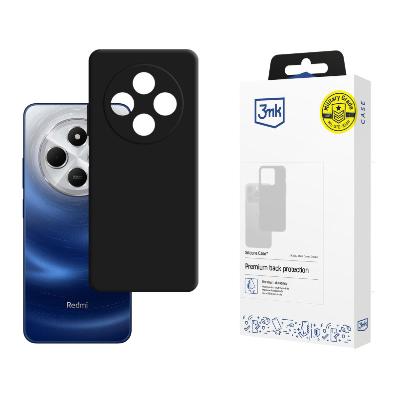 3mk silikoninis dėklas, skirtas „Xiaomi Redmi 14C“ / „Xiaomi Redmi A4 5G“ - juodas