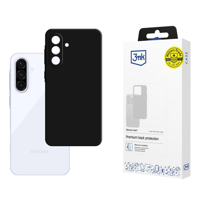3mk silikoninis dėklas, skirtas „Samsung Galaxy A36 5G“ - juodas