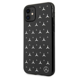 Mercedes Silver Stars Pattern dėklas, skirtas iPhone 11 / Xr - juodas