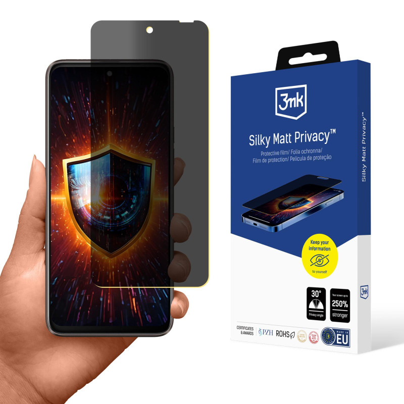 3mk šilkinė matinė ekrano apsauga, skirta HTC U23 Pro, privatumo apsauga