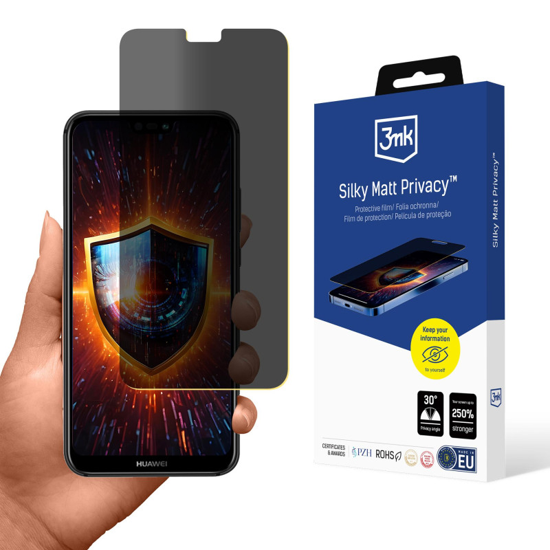3mk Silky Matt Privacy ekrano apsauga, skirta Huawei P20 Lite