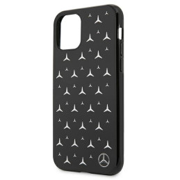 Mercedes Silver Stars Pattern dėklas, skirtas iPhone 11 / Xr - juodas