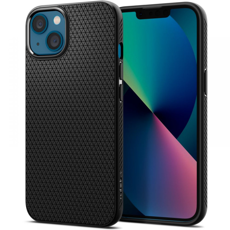 Spigen Liquid Air dėklas iPhone 13 - matinė juoda