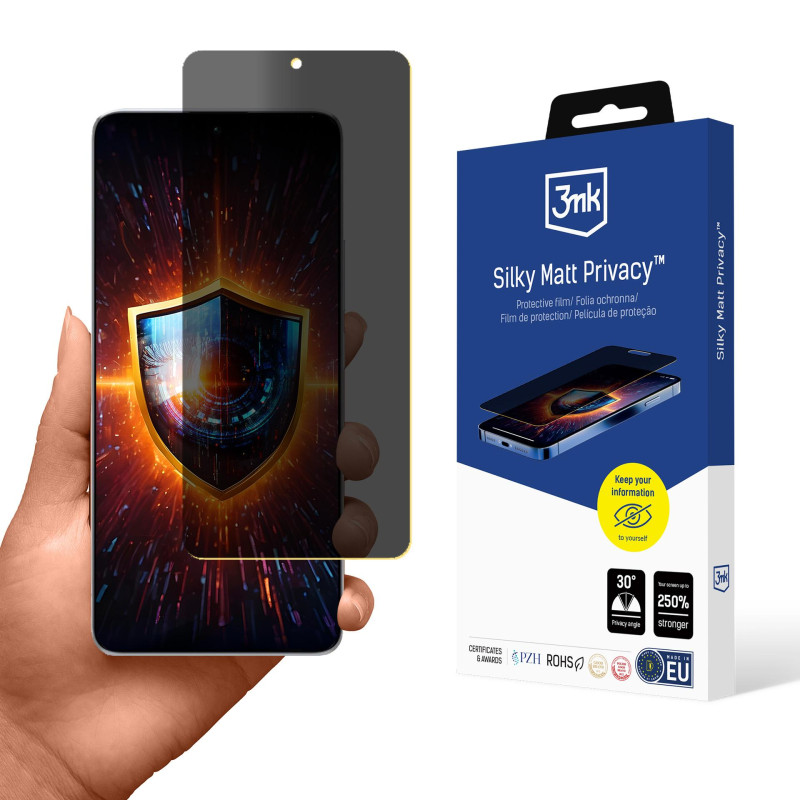 Privatumo ekrano apsauga 3mk Silky Matt Privacy, skirta Xiaomi Redmi Note 13 Pro+