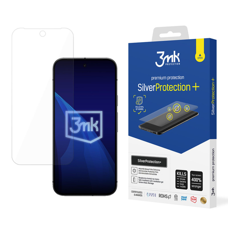 Antibakterinė apsauginė plėvelė 3mk SilverProtection+, skirta „Google Pixel 9A“