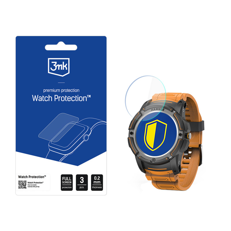 Išmaniojo laikrodžio ekrano apsauginis stiklas 3mk laikrodžio apsauga „FlexibleGlass“ skirtas „Hammer Watch“ laikrodžiui
