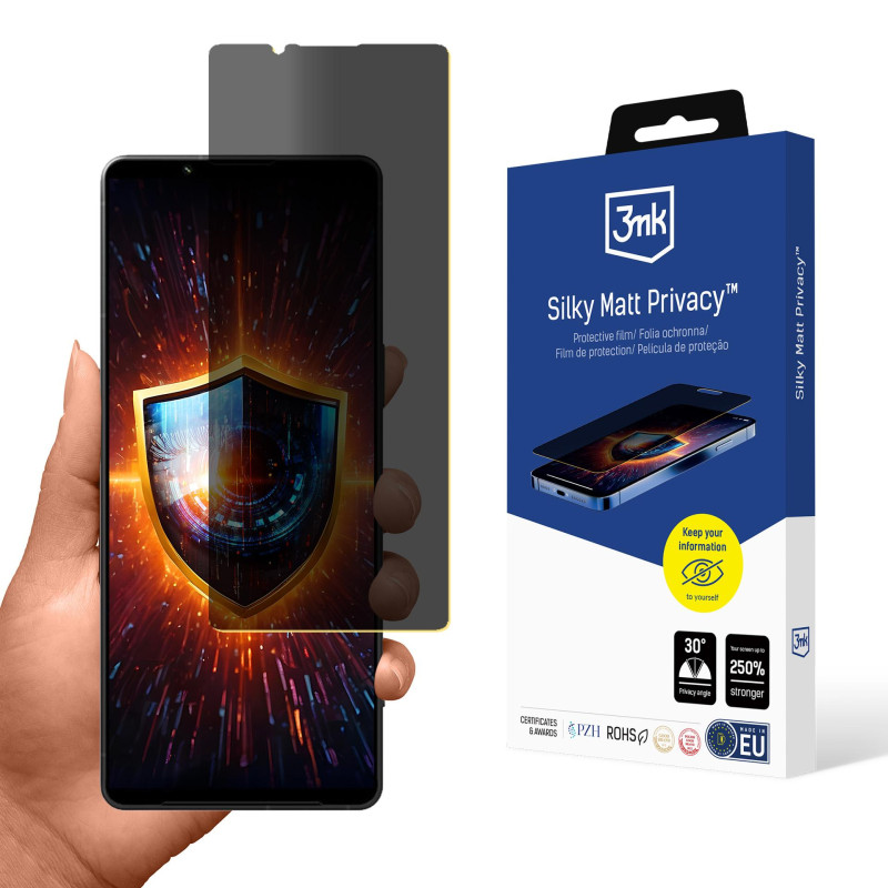 Privatumo ekrano apsauga 3mk Silky Matt Privacy, skirta Sony Xperia 1 V