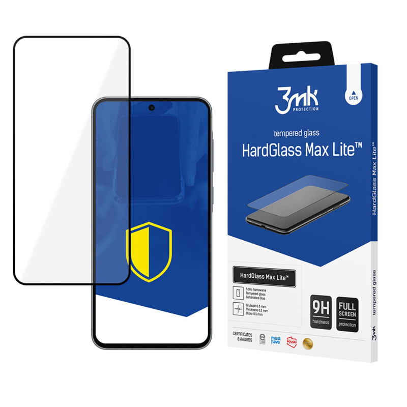Grūdintas stiklas 3mk HardGlass Max Lite, juodas, Samsung Galaxy A36 5G