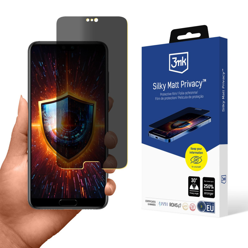 3mk Silky Matt Privacy ekrano apsauga, skirta Huawei P20 Pro