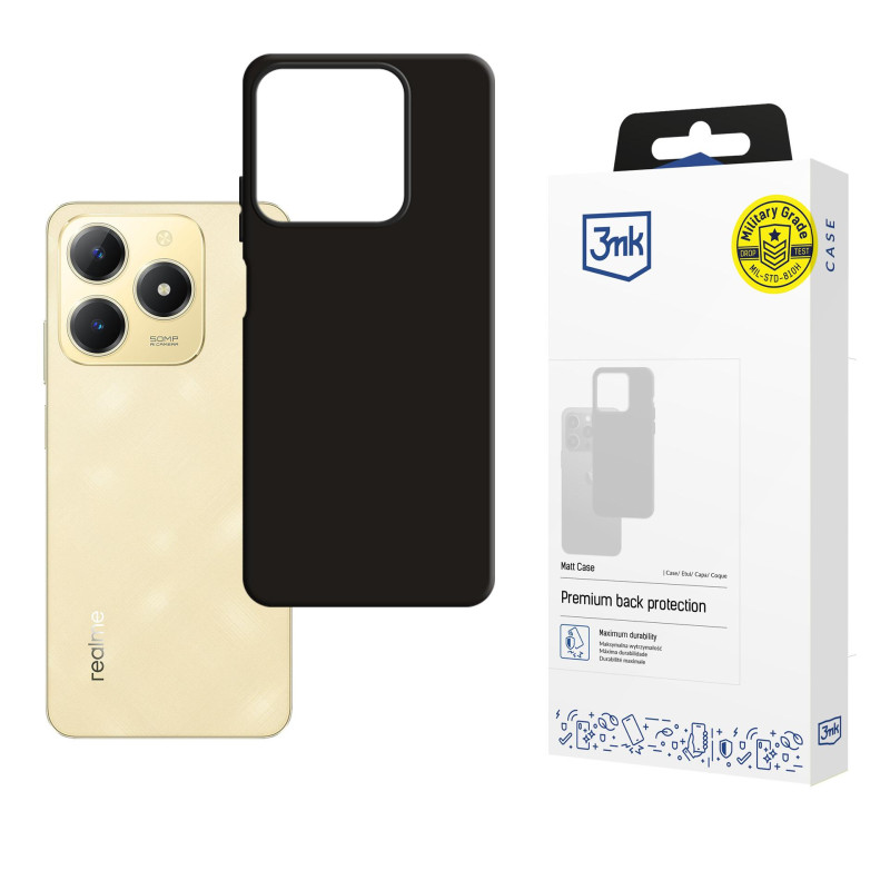 3mk matinis dėklas, skirtas „Realme C61“ - juodas