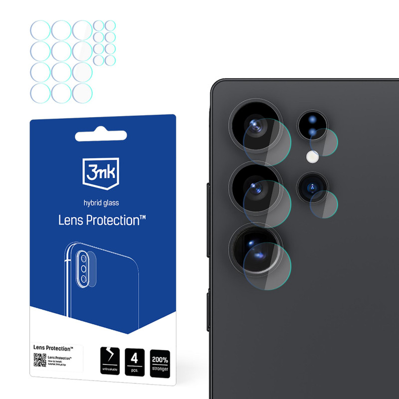 3mk objektyvo apsauginis kameros stiklas, skirtas „Samsung Galaxy S25 Ultra“