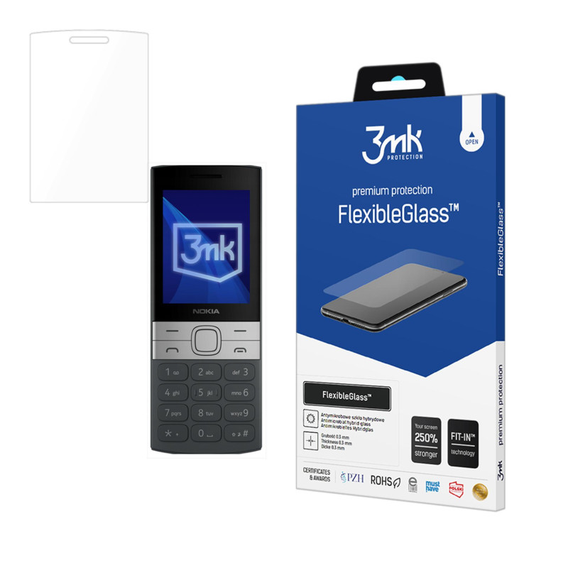 Hibridinis stiklas 3mk FlexibleGlass Nokia 150 2023 telefonui