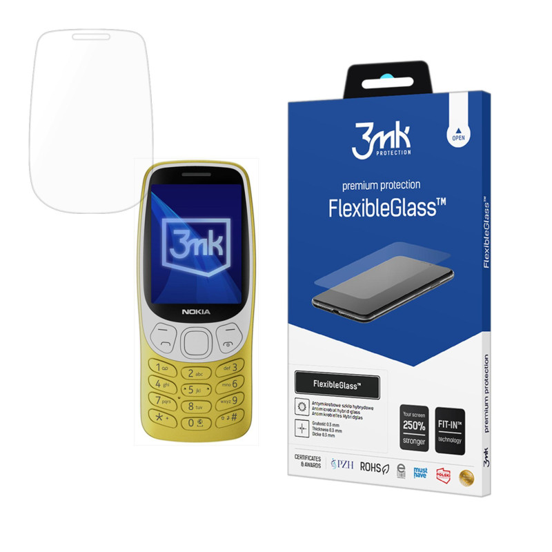 Hibridinis stiklas 3mk FlexibleGlass Nokia 3210 4G telefonui
