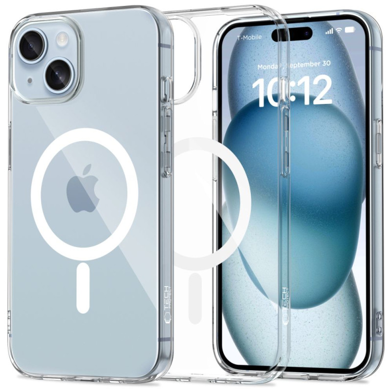 „Tech-Protect FlexAir MagSafe iPhone 15“ dėklas – skaidrus