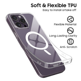 „Tech-Protect FlexAir MagSafe“ dėklas, skirtas „iPhone 14 Pro“ – skaidrus