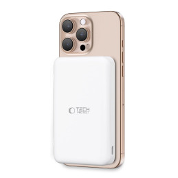 Išorinė baterija „Tech-Protect PB24 LifeMag QI2 MagSafe 10000 mAh“ – balta