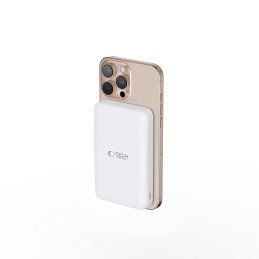 Išorinė baterija „Tech-Protect PB24 LifeMag QI2 MagSafe 10000 mAh“ – balta