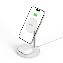 „Tech-Protect QI15W-A39 2in1 MagSafe“ įkrovimo stotelė – juoda