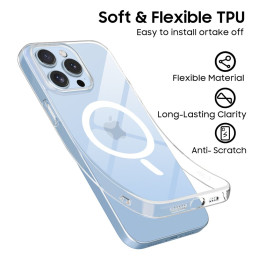 „Tech-Protect FlexAir MagSafe“ dėklas, skirtas „iPhone 13 Pro Max“ – skaidrus