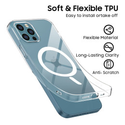 „Tech-Protect FlexAir MagSafe“ dėklas, skirtas „iPhone 12“ / „12 Pro“ – skaidrus