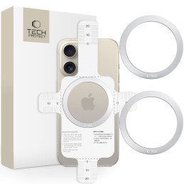 „Tech-Protect MMP-110 2in1 MagSafe“ žiedas – sidabrinis / sidabrinis