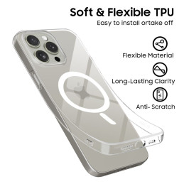 „Tech-Protect FlexAir MagSafe“ dėklas, skirtas „iPhone 15 Pro Max“ – skaidrus