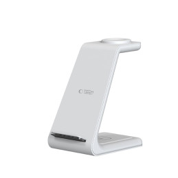 „Tech-Protect QI15W-A36“ 3in1 „Apple“ įkrovimo stotelė – balta