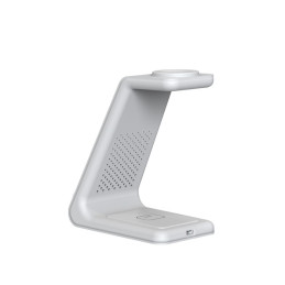 „Tech-Protect QI15W-A36“ 3in1 „Apple“ įkrovimo stotelė – balta