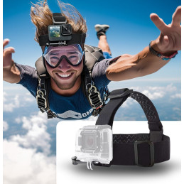„Tech-Protect GA100“ galvos laikiklis „GoPro“ / „DJI“ fotoaparatams - juodas