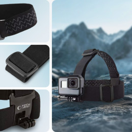 „Tech-Protect GA100“ galvos laikiklis „GoPro“ / „DJI“ fotoaparatams - juodas