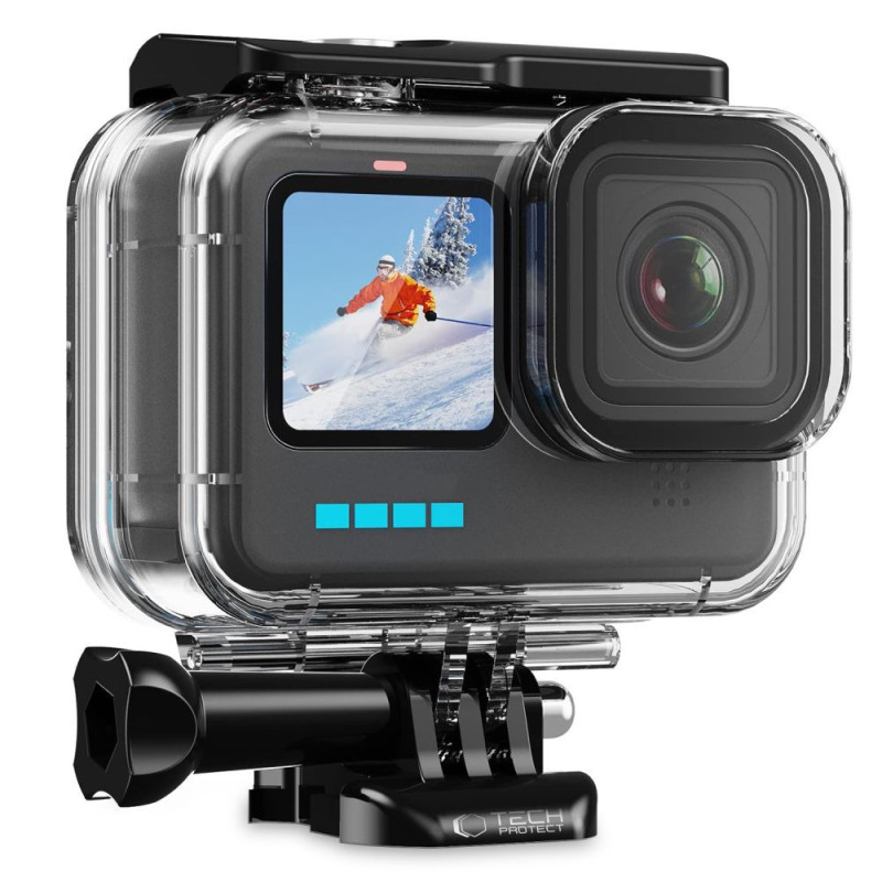„Tech-Protect GA200“ vandeniui atsparus dėklas, skirtas „GoPro Hero 9 / 10 / 11 / 12“ – skaidrus