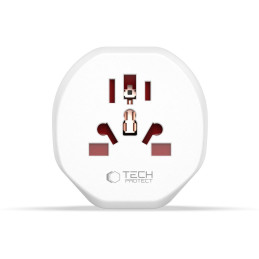 „Tech-Protect“ universalus kelioninis adapteris į ES – baltas
