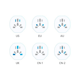 „Tech-Protect“ universalus kelioninis adapteris į ES – baltas