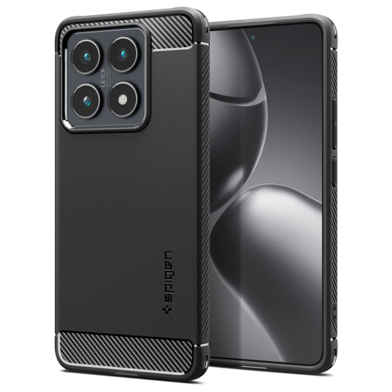 „Spigen Rugged Armor“ dėklas, skirtas „Xiaomi 14T Pro“ – matinės juodos spalvos