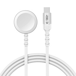 „Tech-Protect MC01 UltraBoost“ magnetinis įkroviklis, USB-C laidas, 120 cm, baltas
