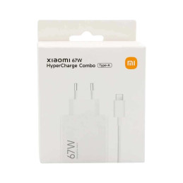 „Xiaomi BHR9465EU“ 67 W 6,2 A USB-A sieninis įkroviklis su USB-C laidu – baltas