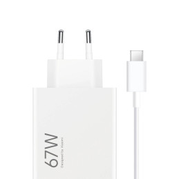 „Xiaomi BHR9465EU“ 67 W 6,2 A USB-A sieninis įkroviklis su USB-C laidu – baltas