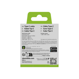 SBS TECABLETYC1KPOS USB-A - USB-C kabelis 1 m - juodas