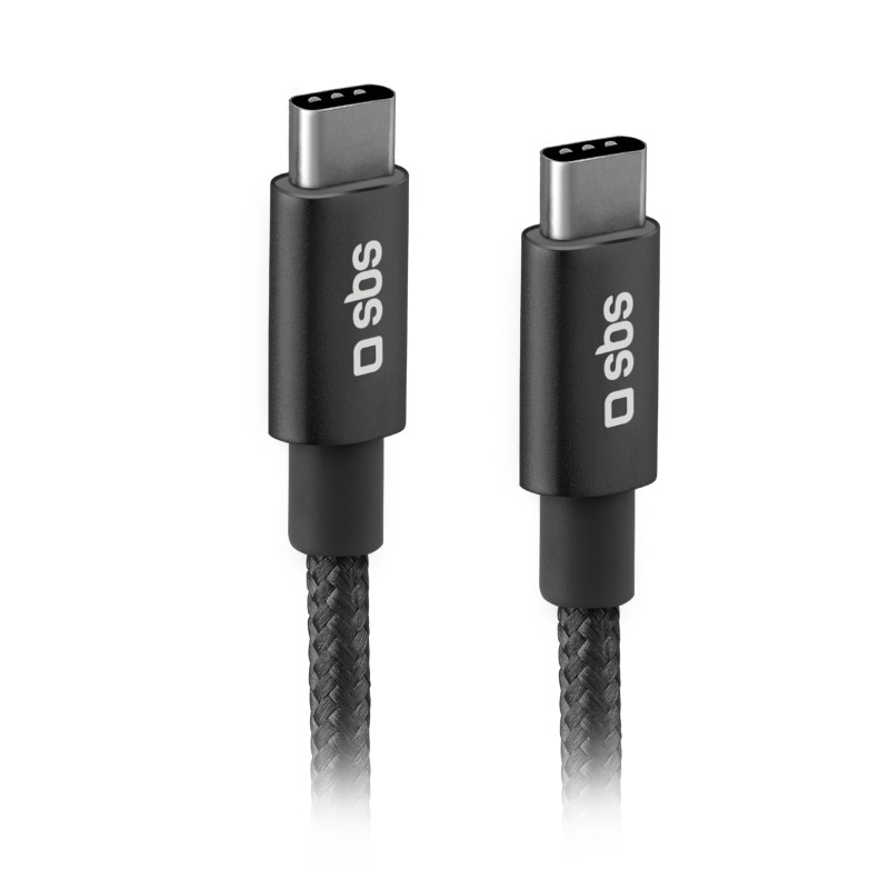 SBS TECABLETCC20BK USB-C kabelis - USB-C 25W maitinimo šaltinis 1,5 m - pilkas