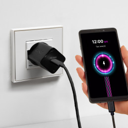 SBS TECABLETISSUETCK USB-C - USB-C 1,5 m 60 W pintas kabelis - juodas