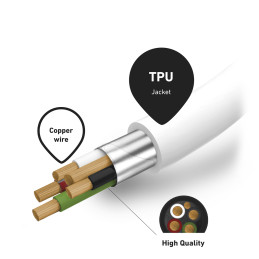 SBS TECABLELIGTC1W USB-C - Lightning kabelis, MFi sertifikuotas, 1 m - baltas