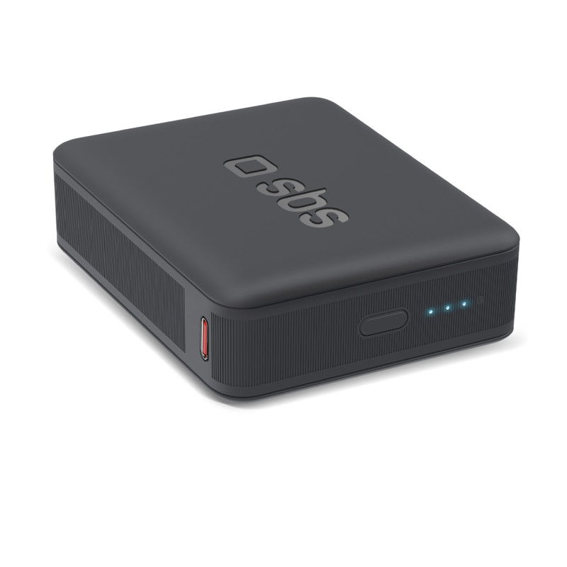 Išorinė baterija SBS TEBB10000HDPD20K 10000 mAh su maitinimo šaltiniu - juoda